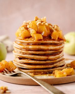 pancakes avena vegan senza glutine con mele cannella