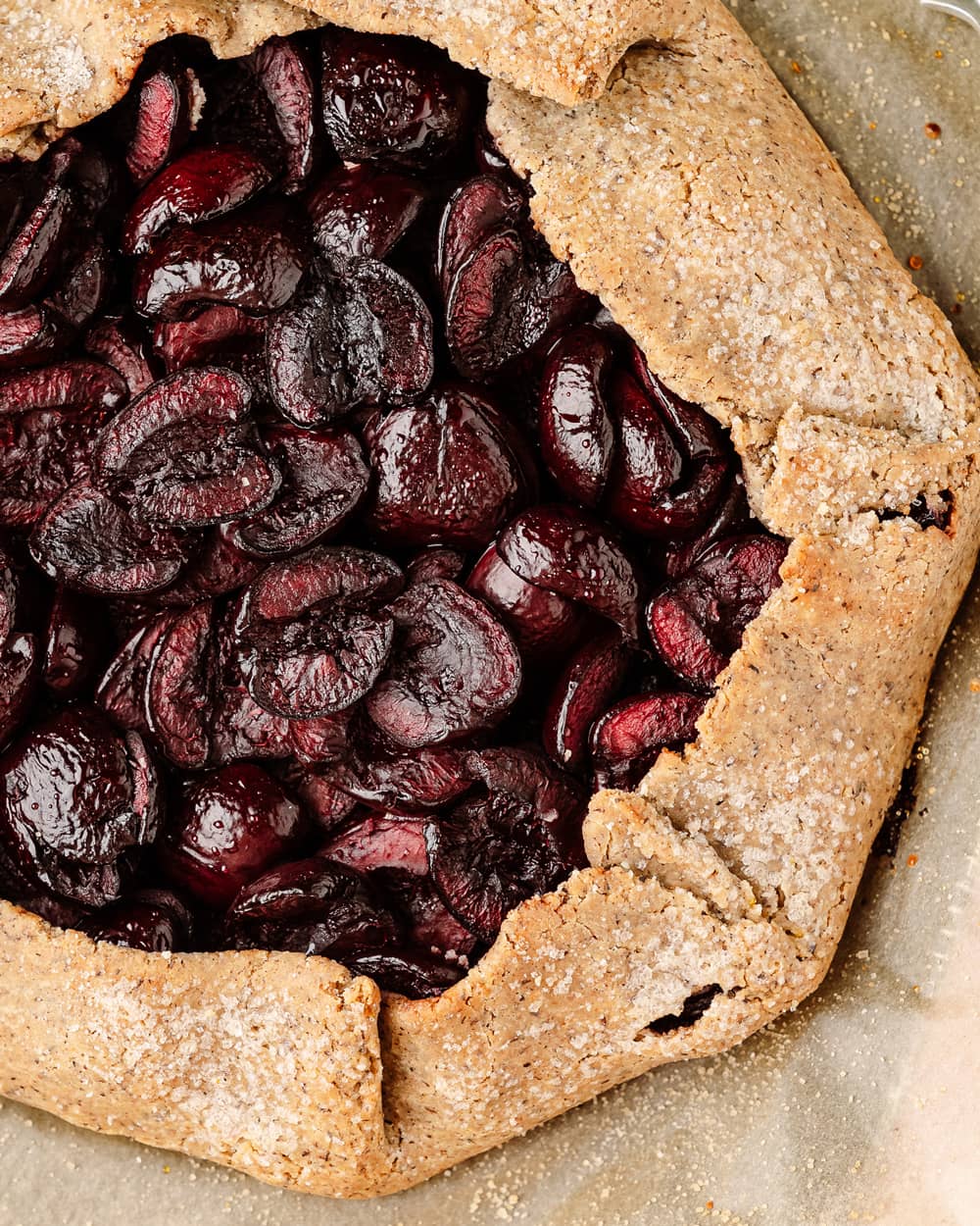 Galette alle ciliegie senza glutine e vegana