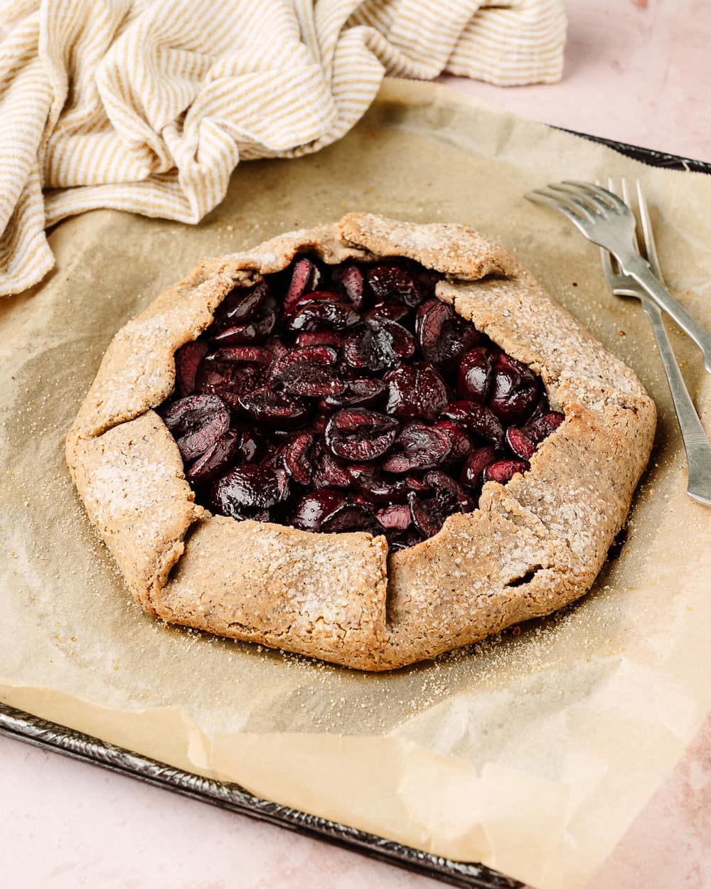 galette alle ciliegie con grano saraceno e farina di riso 100% vegetale